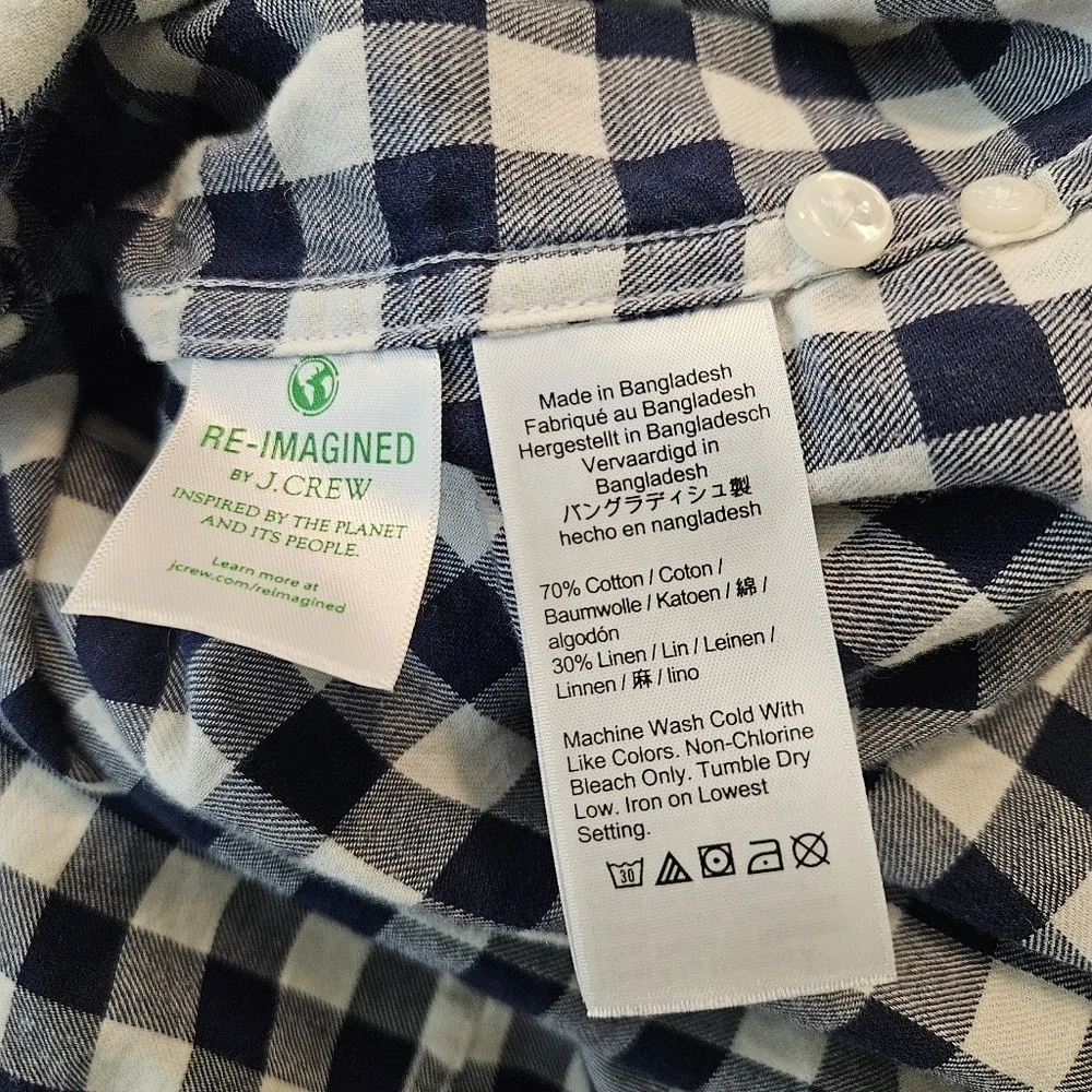 J.CREW Men's Plaid Slim Untucked Shirt Size Small